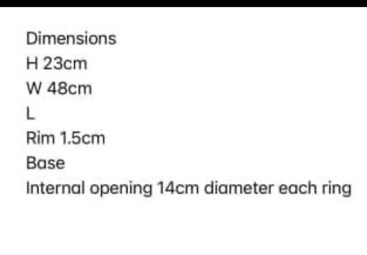 48cm Cast Aluminium Olympic Rings floral topiary frames Wall Art Limed Patina