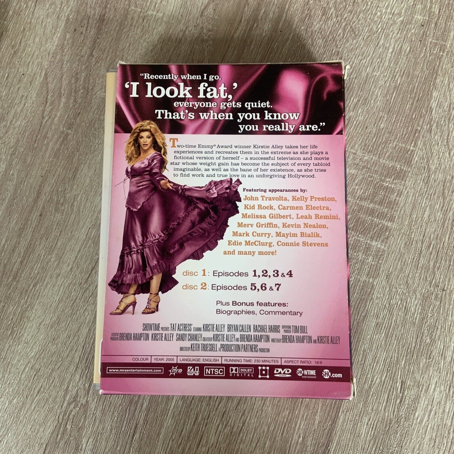 DVD Box Set FAT ACTRESS First Season 1st R4 Kirstie Alley 2 Disc Comedy
