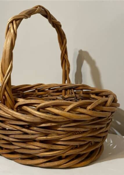 48cm Oval Cane Basket Carry Market Gift Hamper Decor AE313 Unique weave