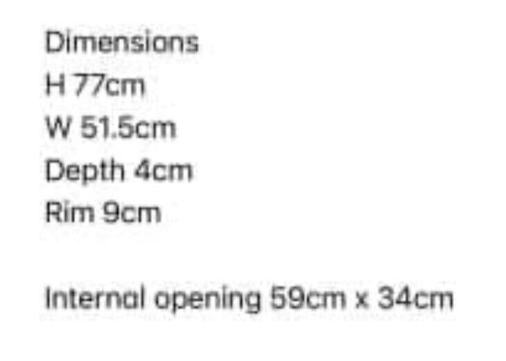 Vintage 77cm Heritage Green Woven Wicker Frame Arch Shape on wooden frame