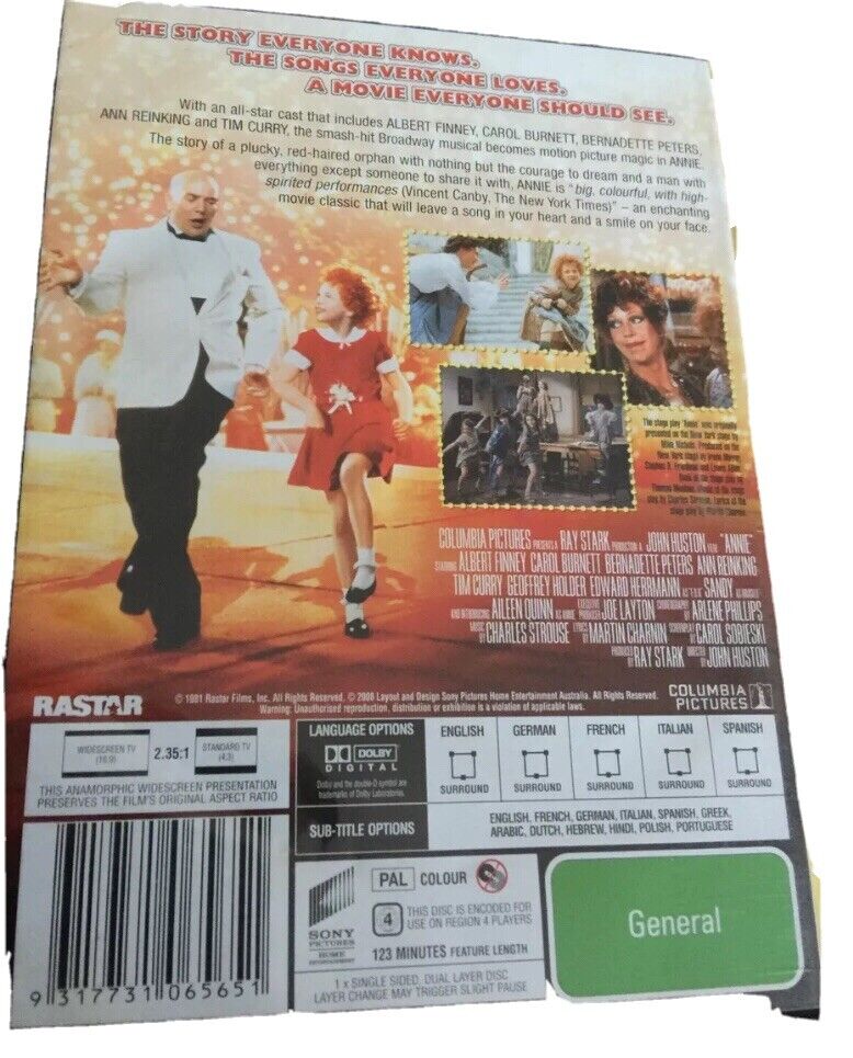 DVD ANNIE Family Movie 2003 Kids Favourites G Rated Child Star Sealed NEW