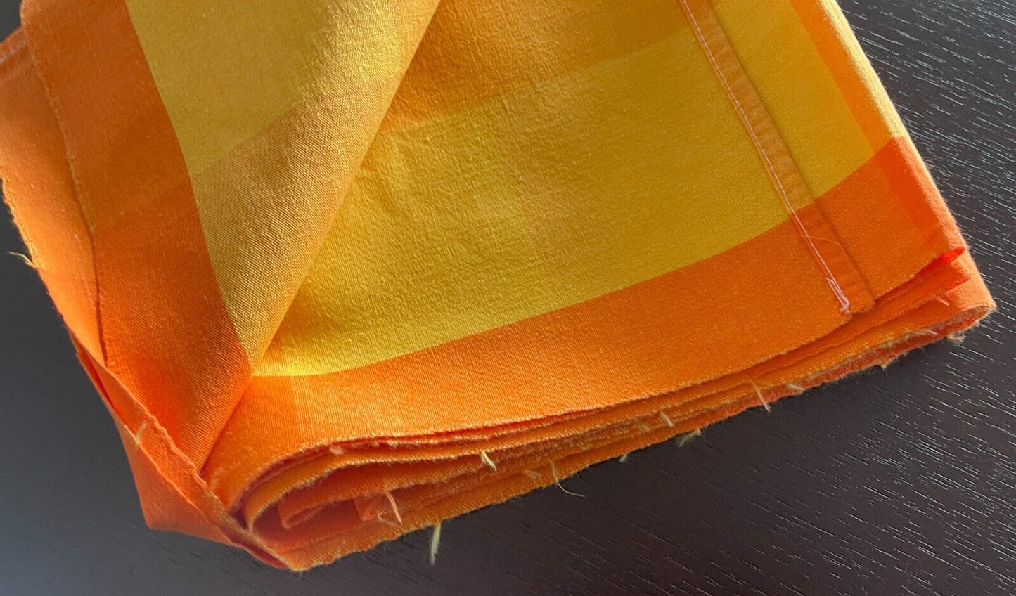 TABLE CLOTH Vintage Bright Shades of Orange Yellow Rectangle Cotton 119 x 161cm
