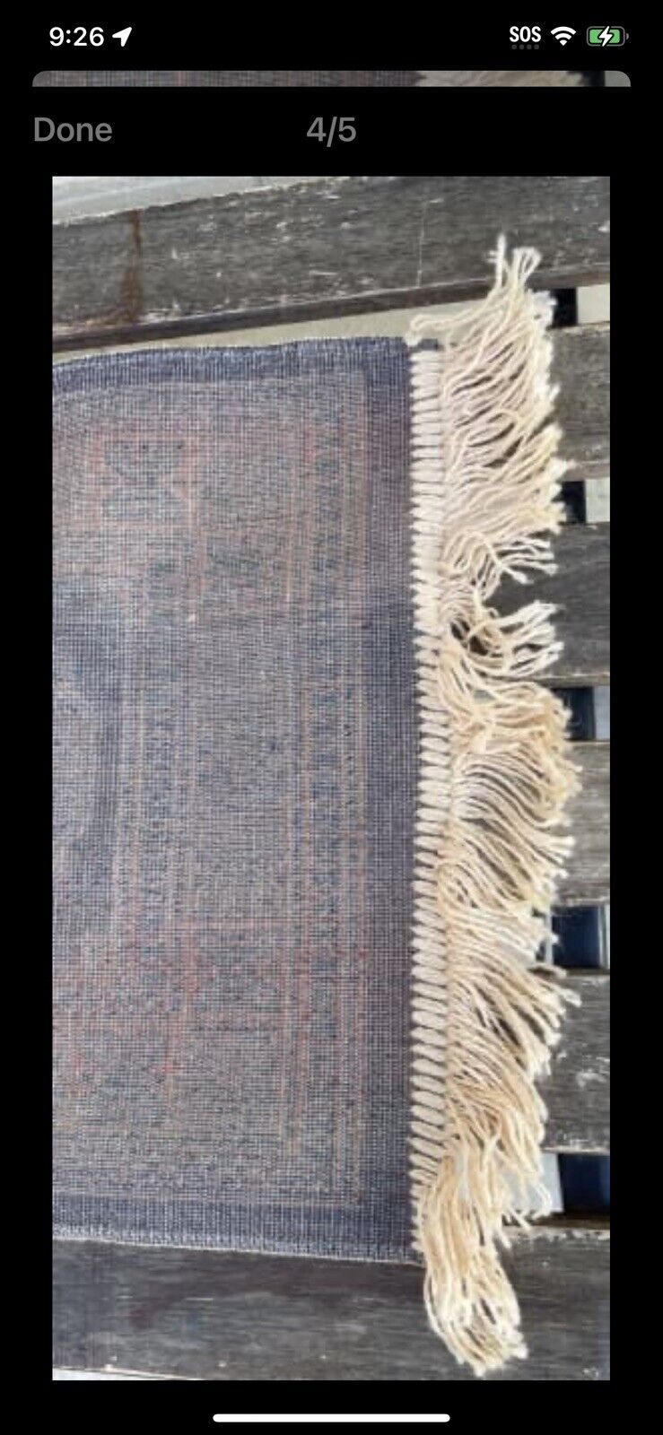 BELGIUM CHIRAZ Table Mat Floor Prayer Portable Viscose Silky Fringed Sq 35cm NEW