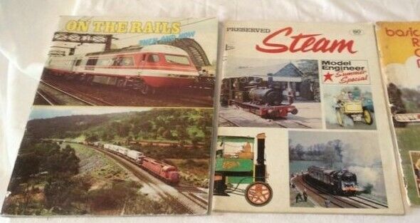 PB Book RAILWAY STEAM TRAINS LOCOMOTIVES 2 Book Bundle Vintage