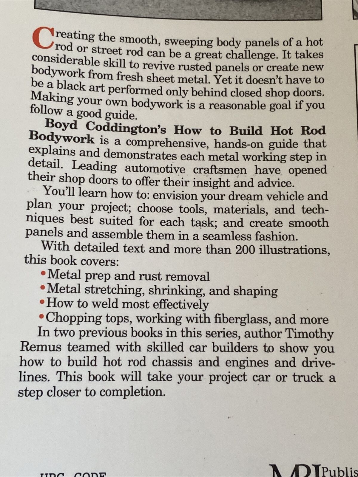 PB Book BOYD CODDINGTONS How to Build Hot Rod Bodywork Lg Timothy Remus 1993
