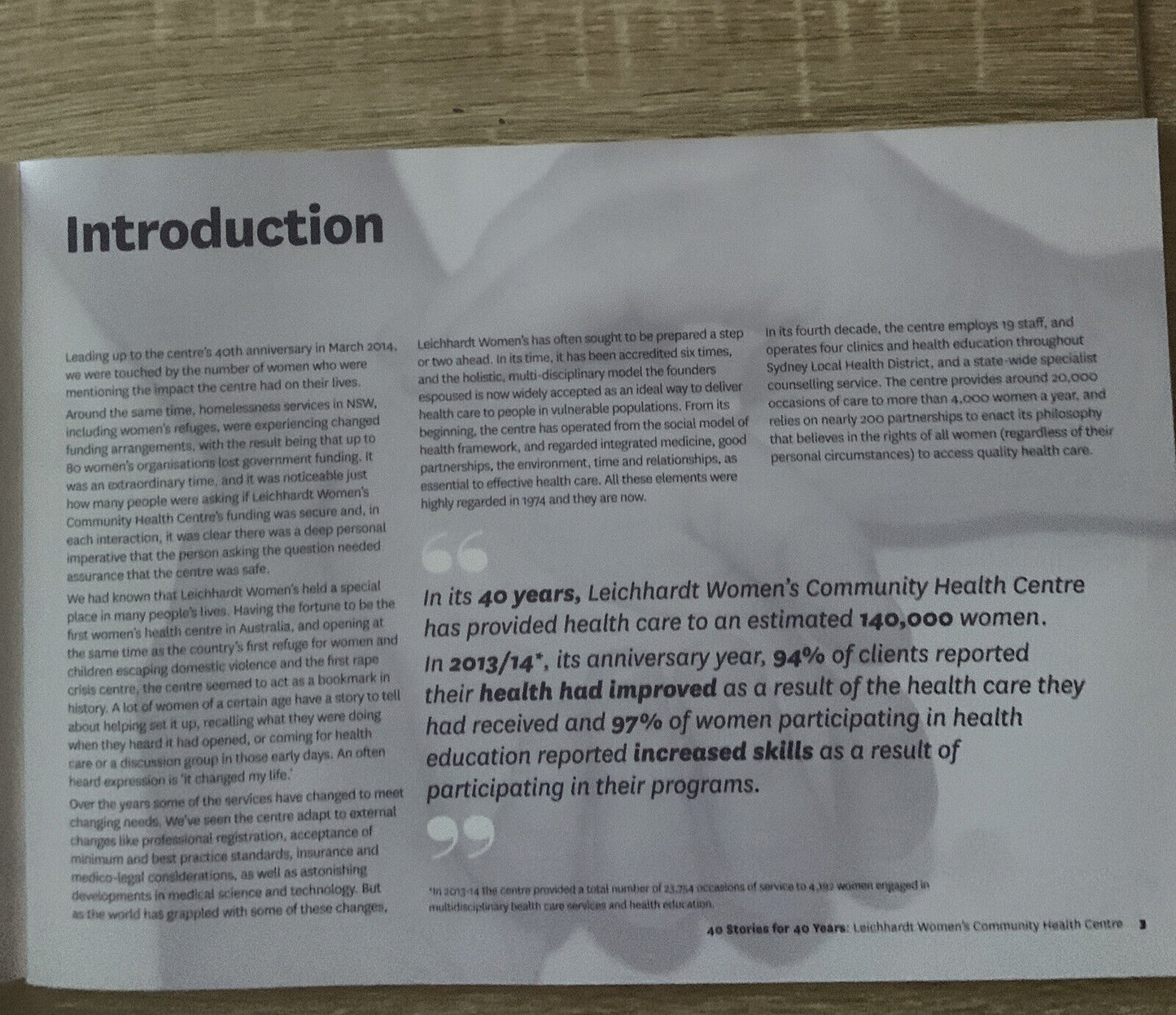 PB 40 STORIES for 40 YEARS Leichhardt Community Health Centre 2014 Australia NEW