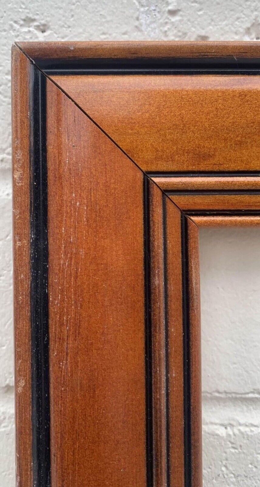 Vintage 160x100cm large picture mirror frame timber w black trim solid wood