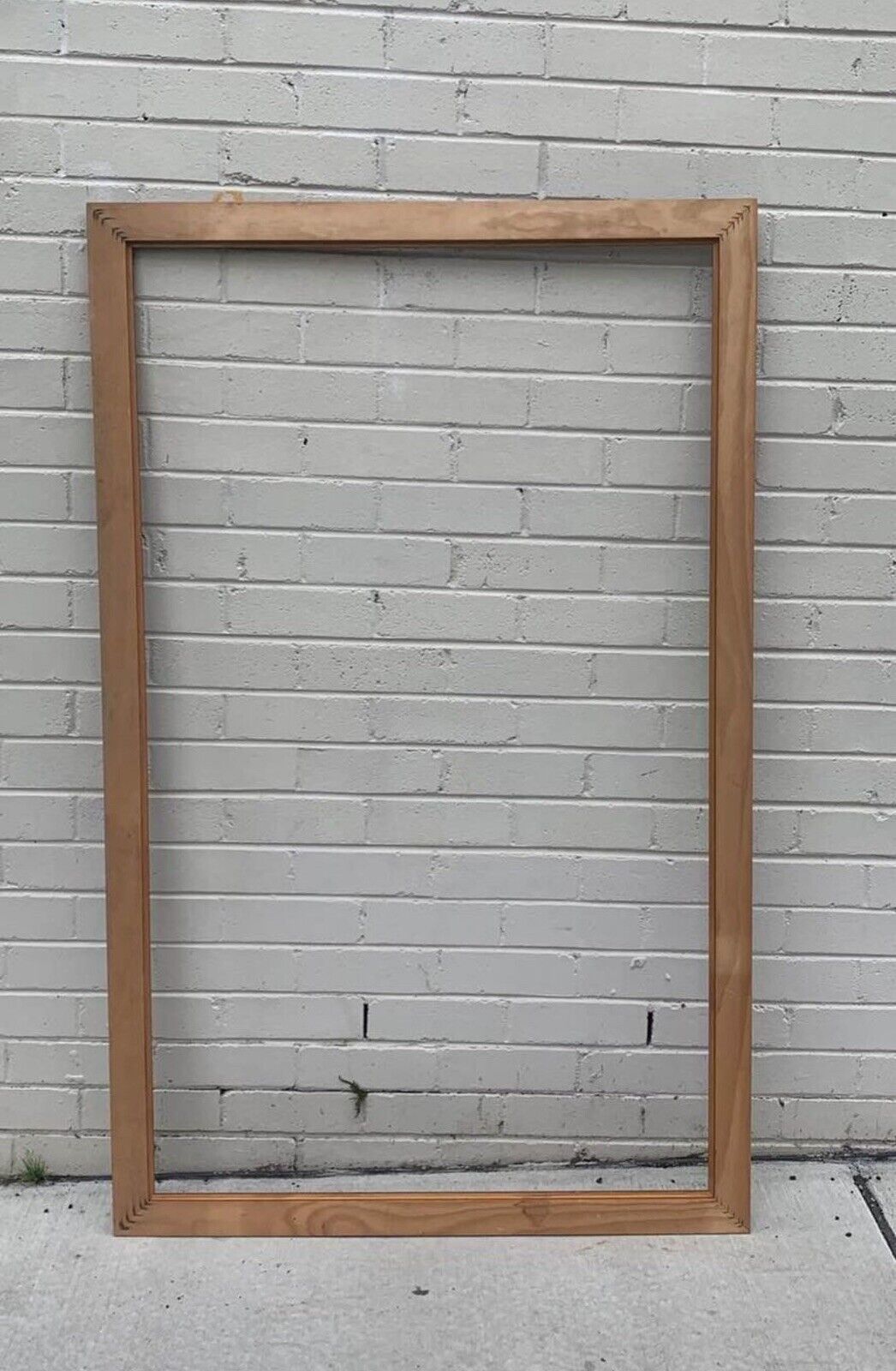 Vintage 160x100cm large picture mirror frame timber w black trim solid wood