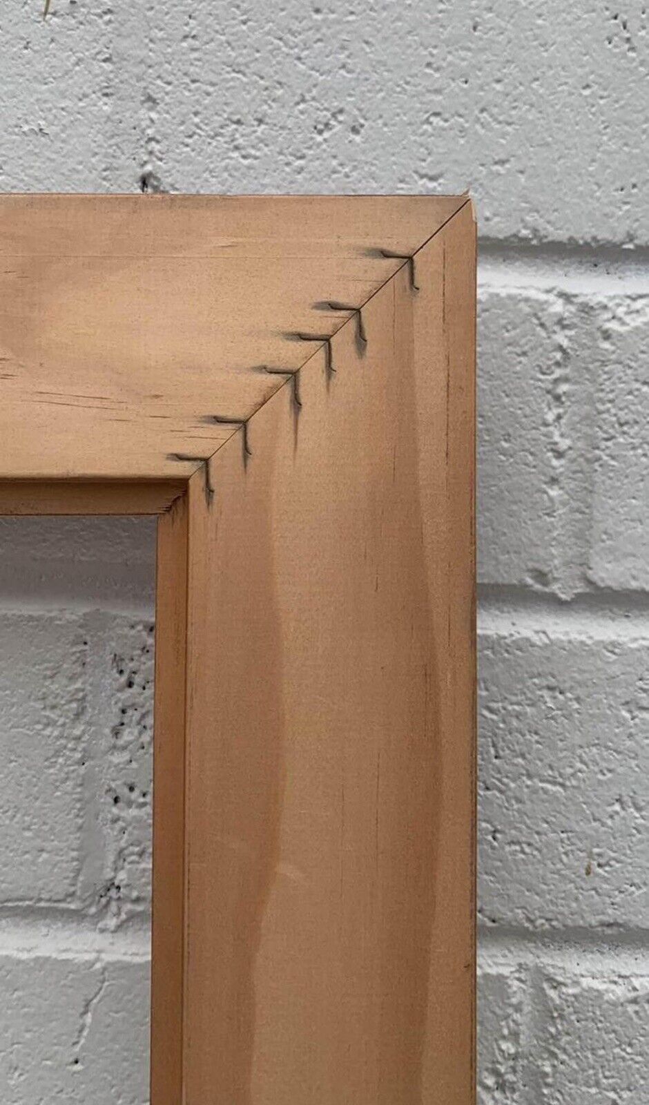 Vintage 160x100cm large picture mirror frame timber w black trim solid wood