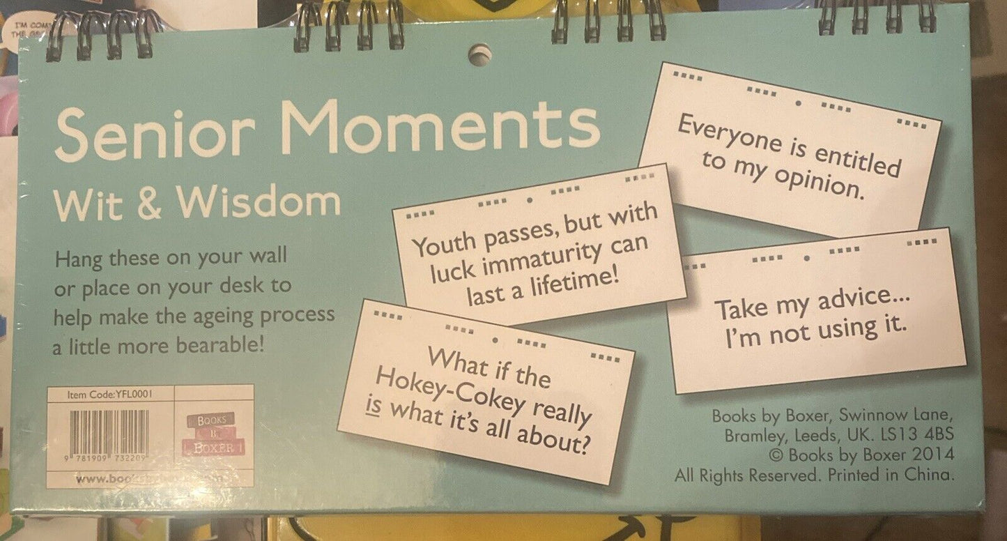 Senior Moments Wit & Wisdom Flip Book Jamien Bailey Andy B Desk Signs NEW Sealed