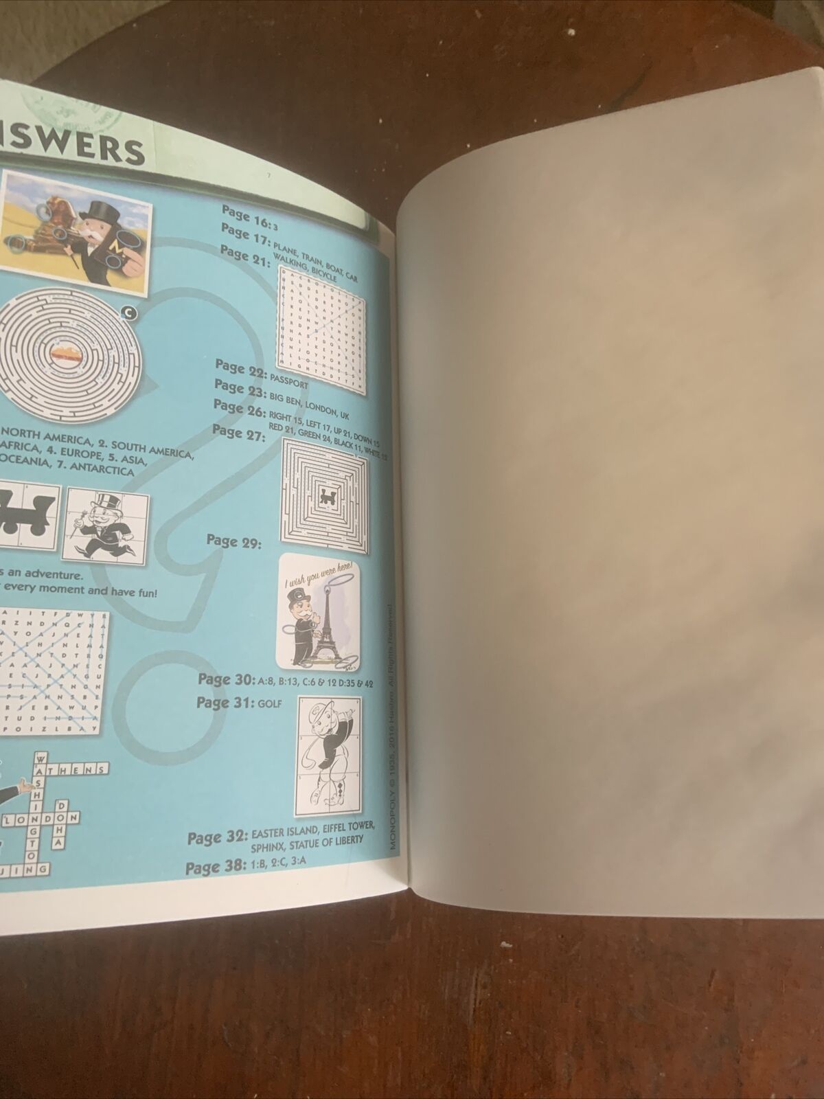 MONOPOLY World Activity Book QATAR Airways Hasbro Children’s Rare Collector PB