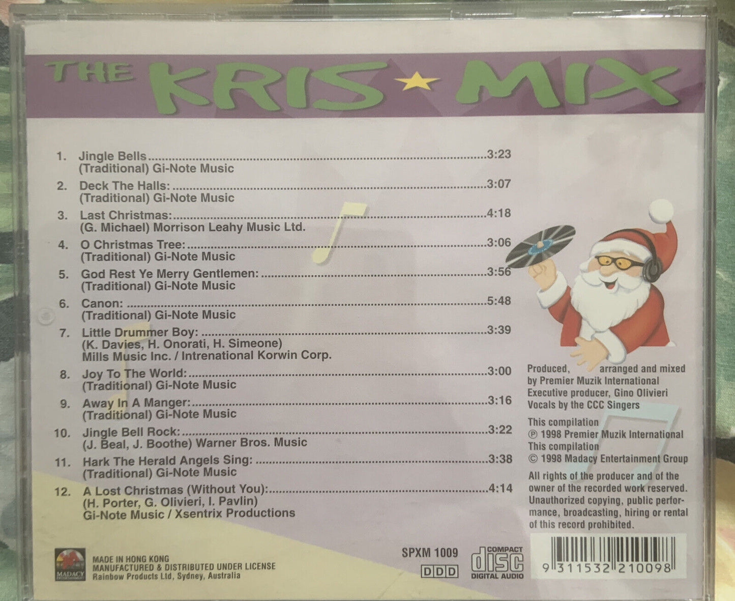 CD D J Kris Kringle THE KRIS MIX Original Christmas Album - IN Case NO Inlay