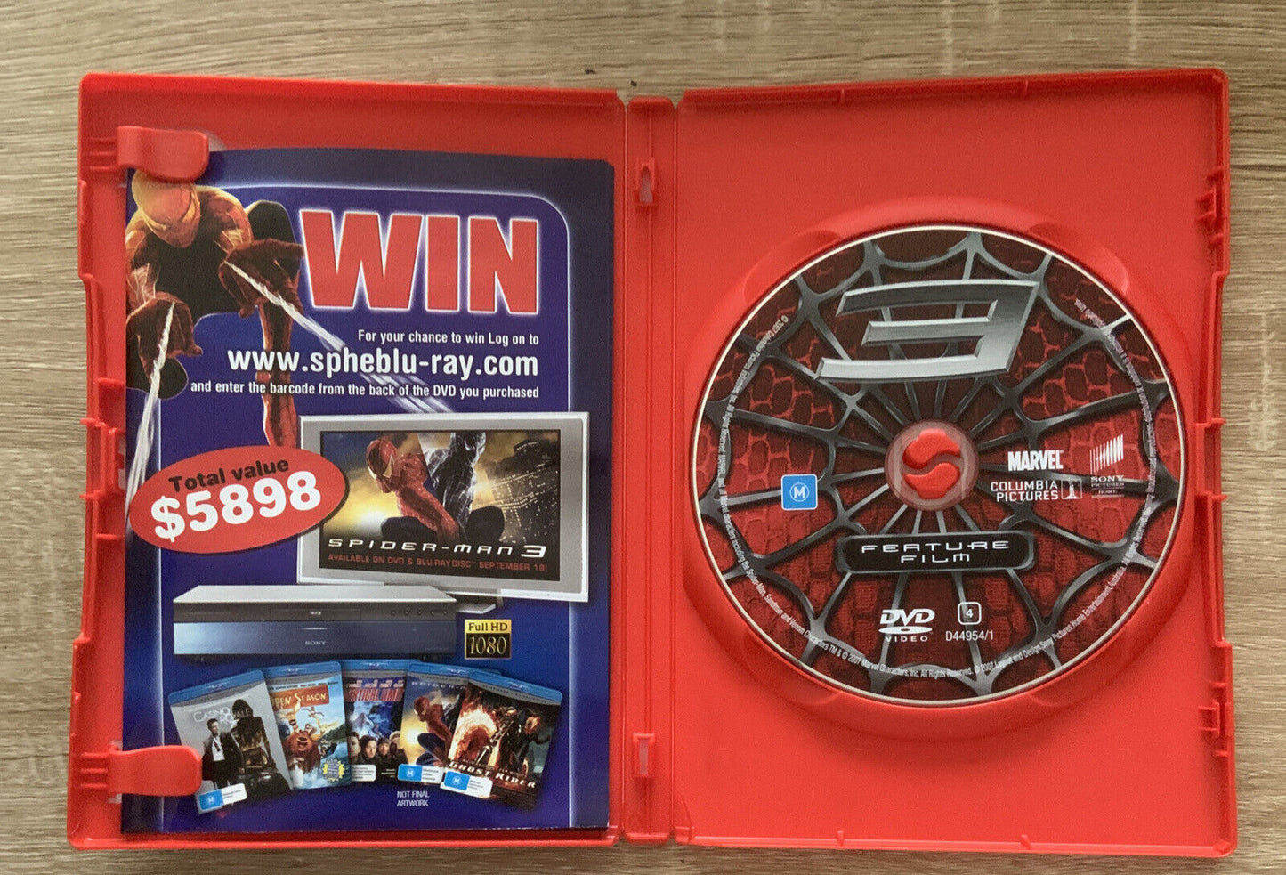 DVD Spiderman 3 Movie R4 Superhero Action Tobey Maguire (includes ONLY 1 Disc)