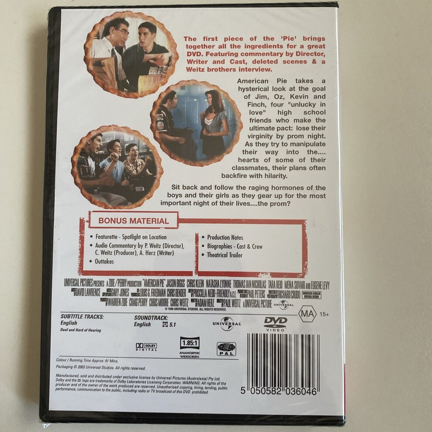 DVD American Pie 1999 R4 Cult Comedy Jason Biggs Chris Klein