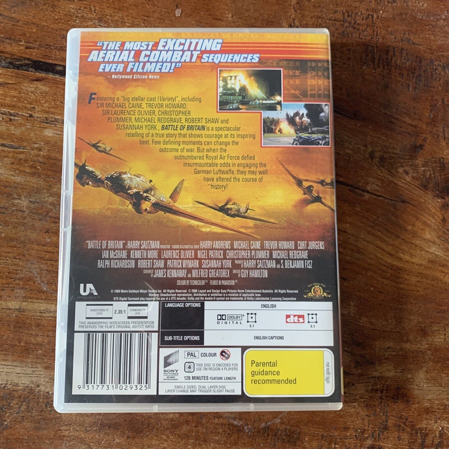 DVD BATTLE OF BRITAIN Film Christopher Plummer Michael Caine Aerial Combat R4