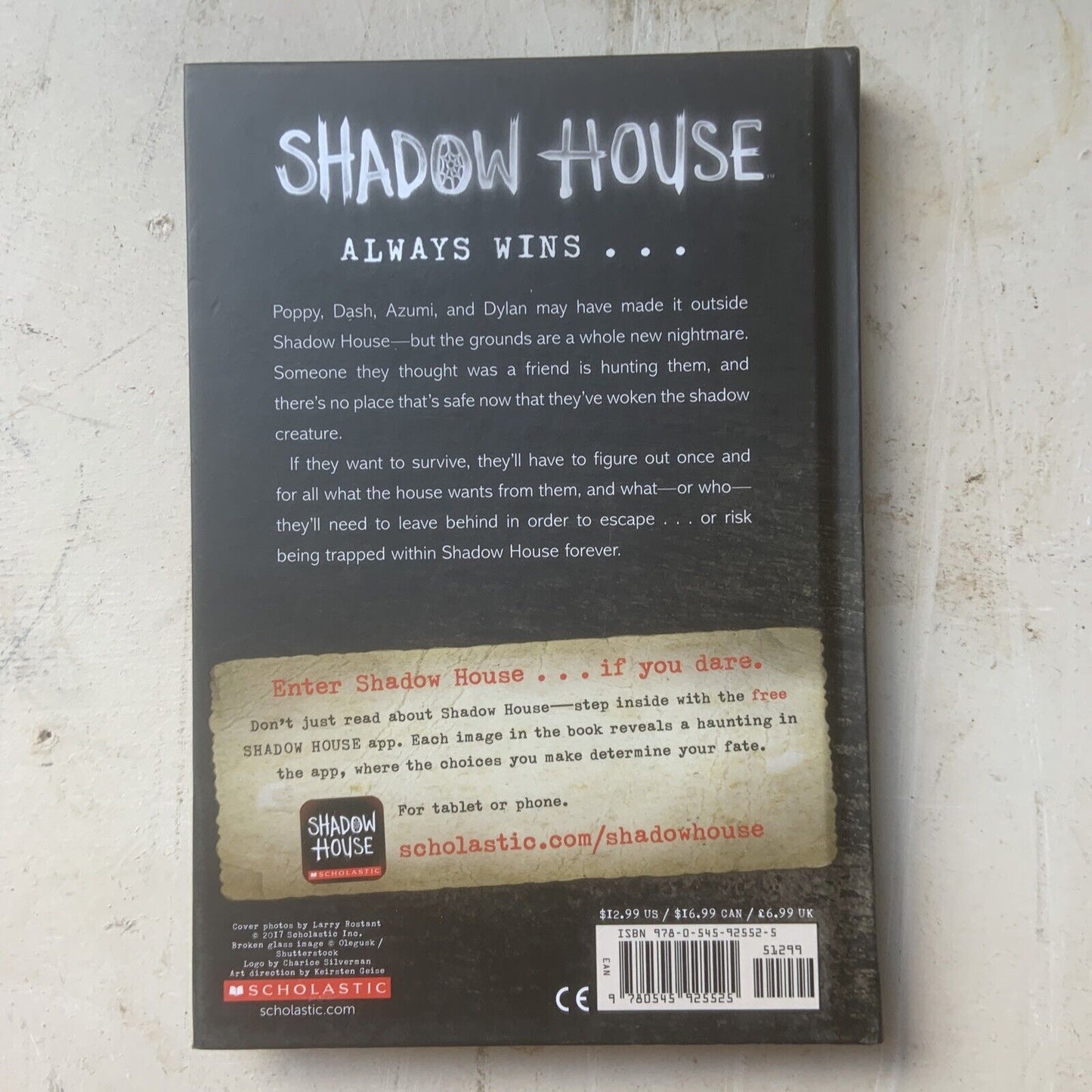 HC Horror NO WAY OUT Shadow House Always Wins Dan Poblocki Book 3 2017