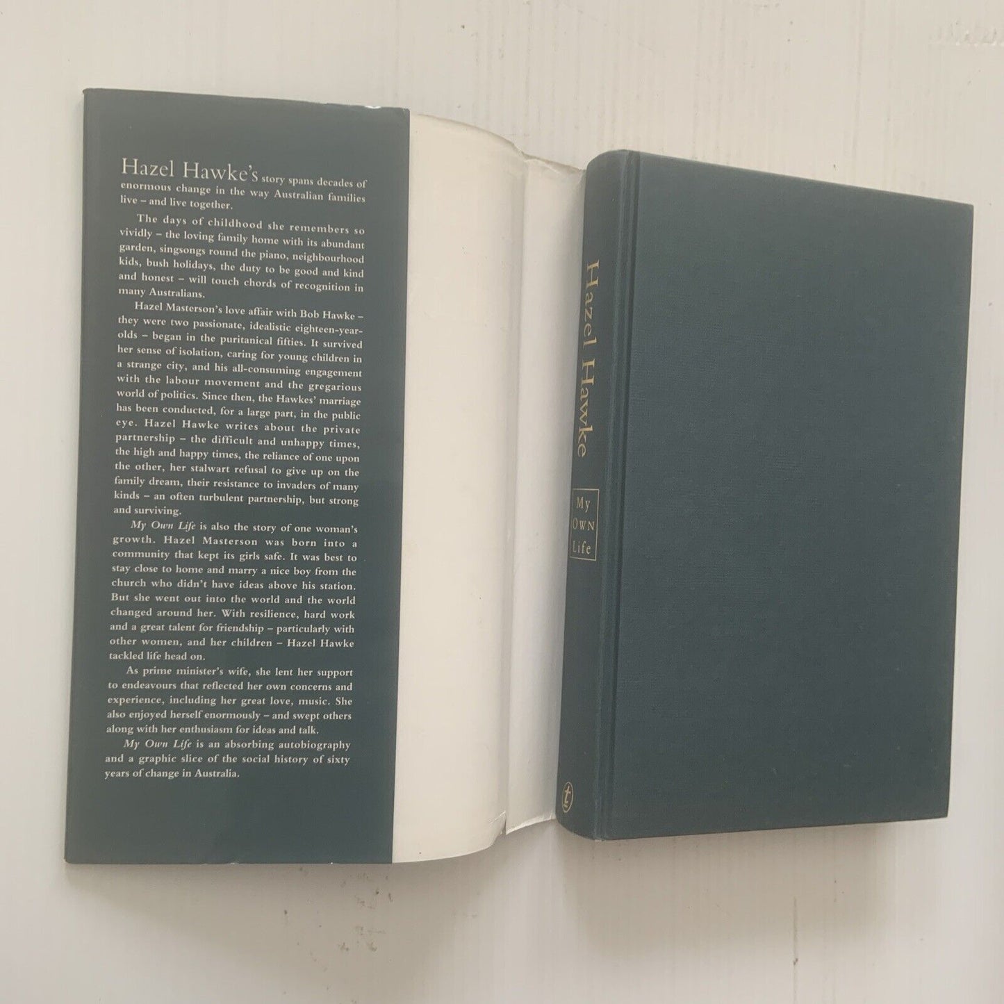 HC Book HAZEL HAWKE My Own Life Autobiography Australian Politics 1992 Bob PM