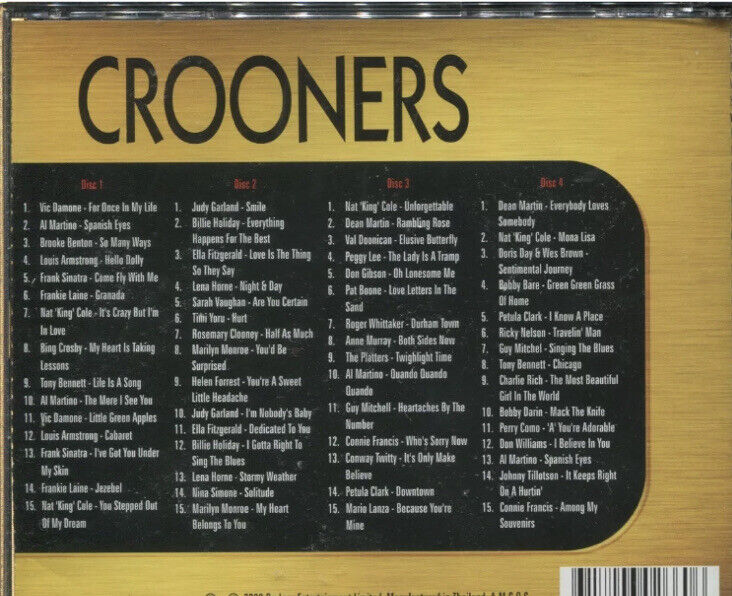 CD CROONERS - 4 Disc Gold PACK Louis Armstrong Sinatra Bennett Martino Music CDs