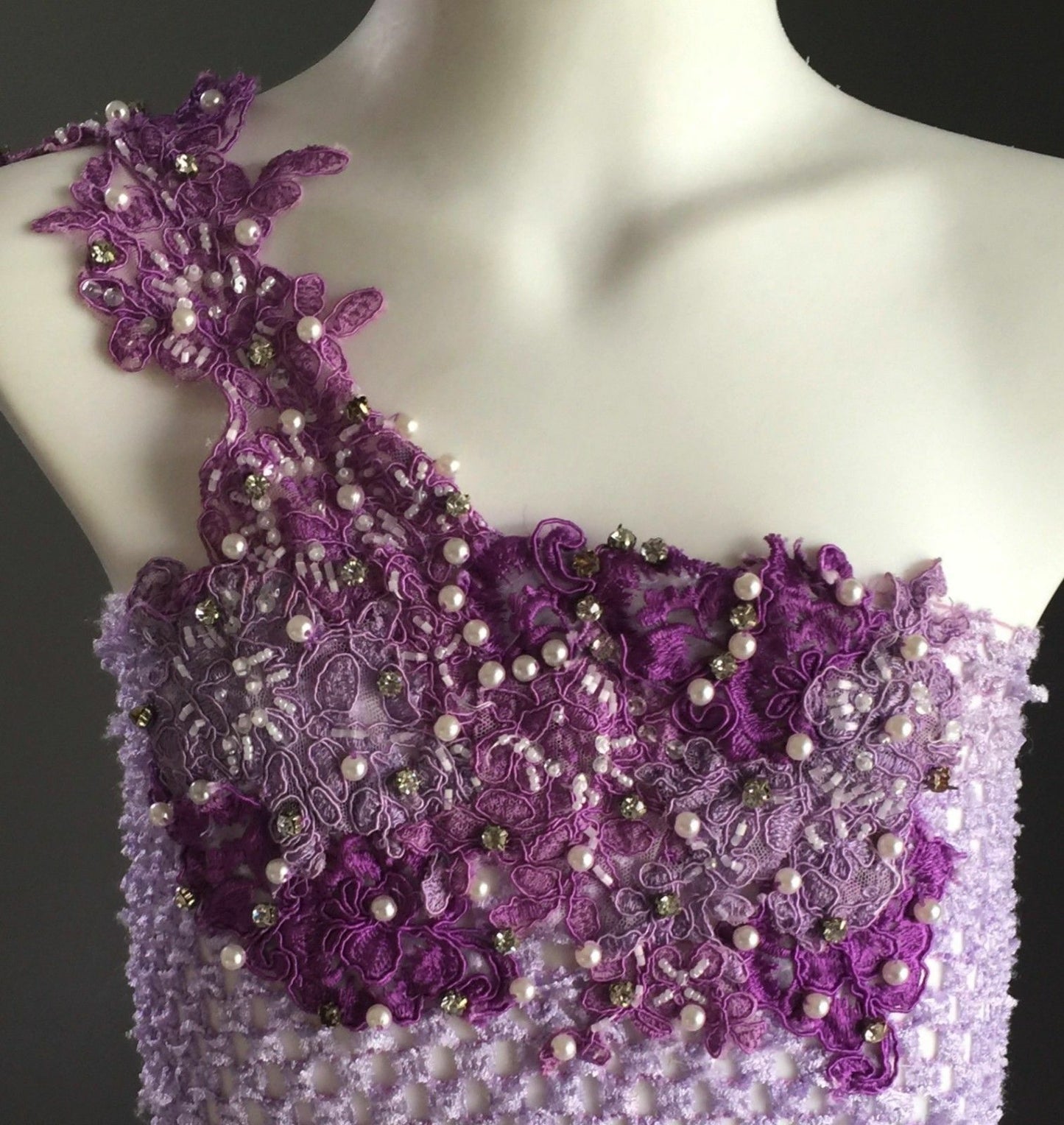 Purple Tulle TUTU Dress Ups Fairy Princess Dance Girls Fits 4 - 8 Handmade
