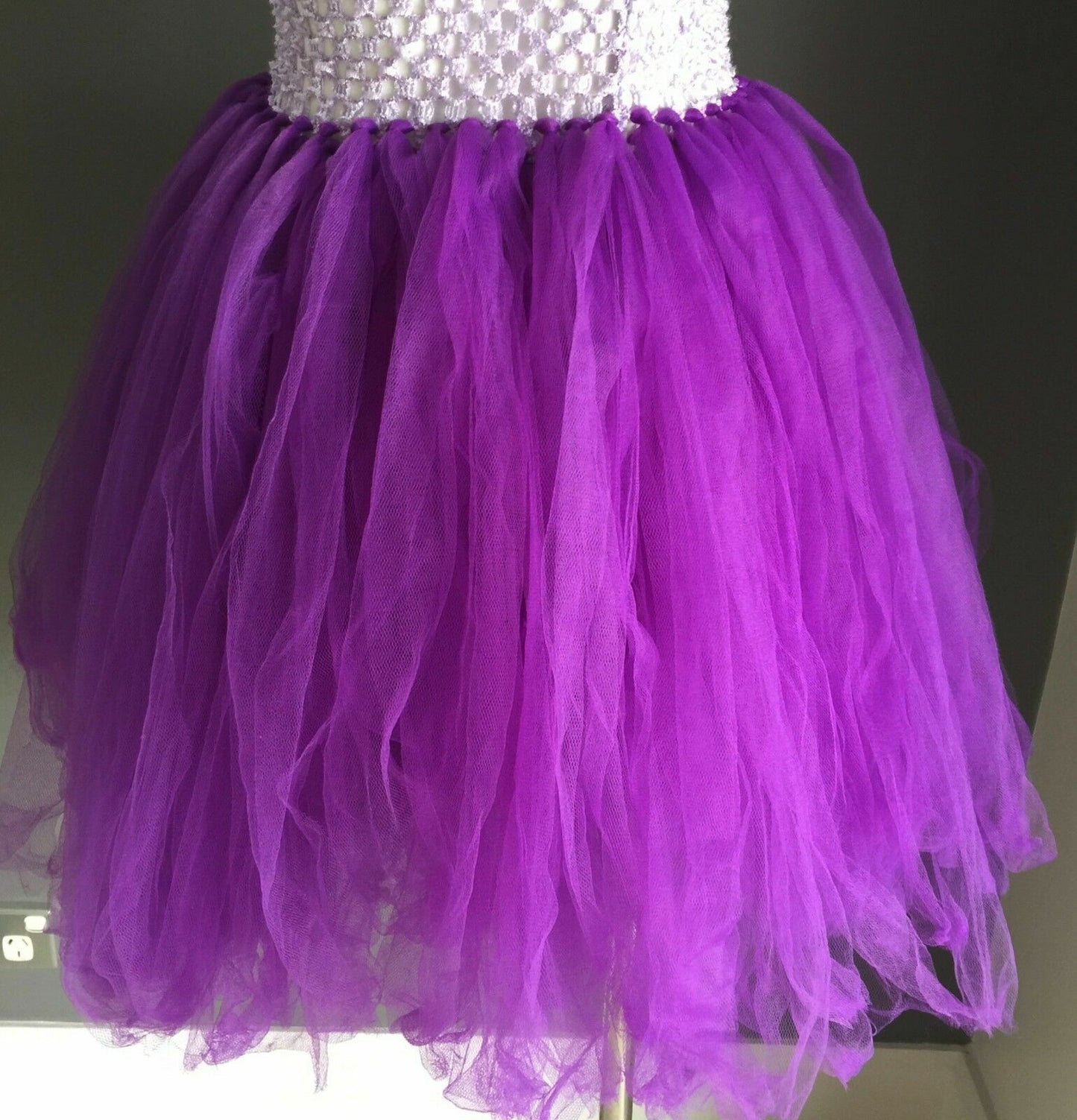 Purple Tulle TUTU Dress Ups Fairy Princess Dance Girls Fits 4 - 8 Handmade