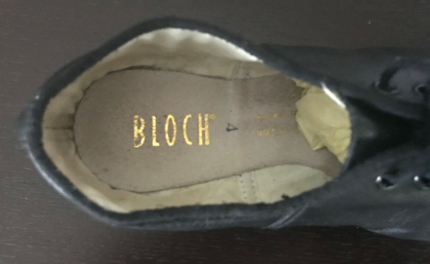 BLOCH Jazz Shoes Kids Lace Up Black Leather Size 3 / 21cm Dance Shoes