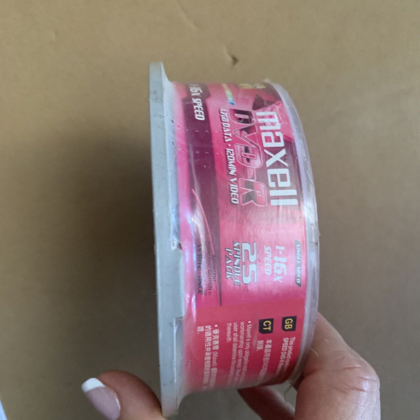 25PK MAXELL DVD-R 4.7GB 16x Speed Blank Disc Media Data Storage Spindle Case NEW