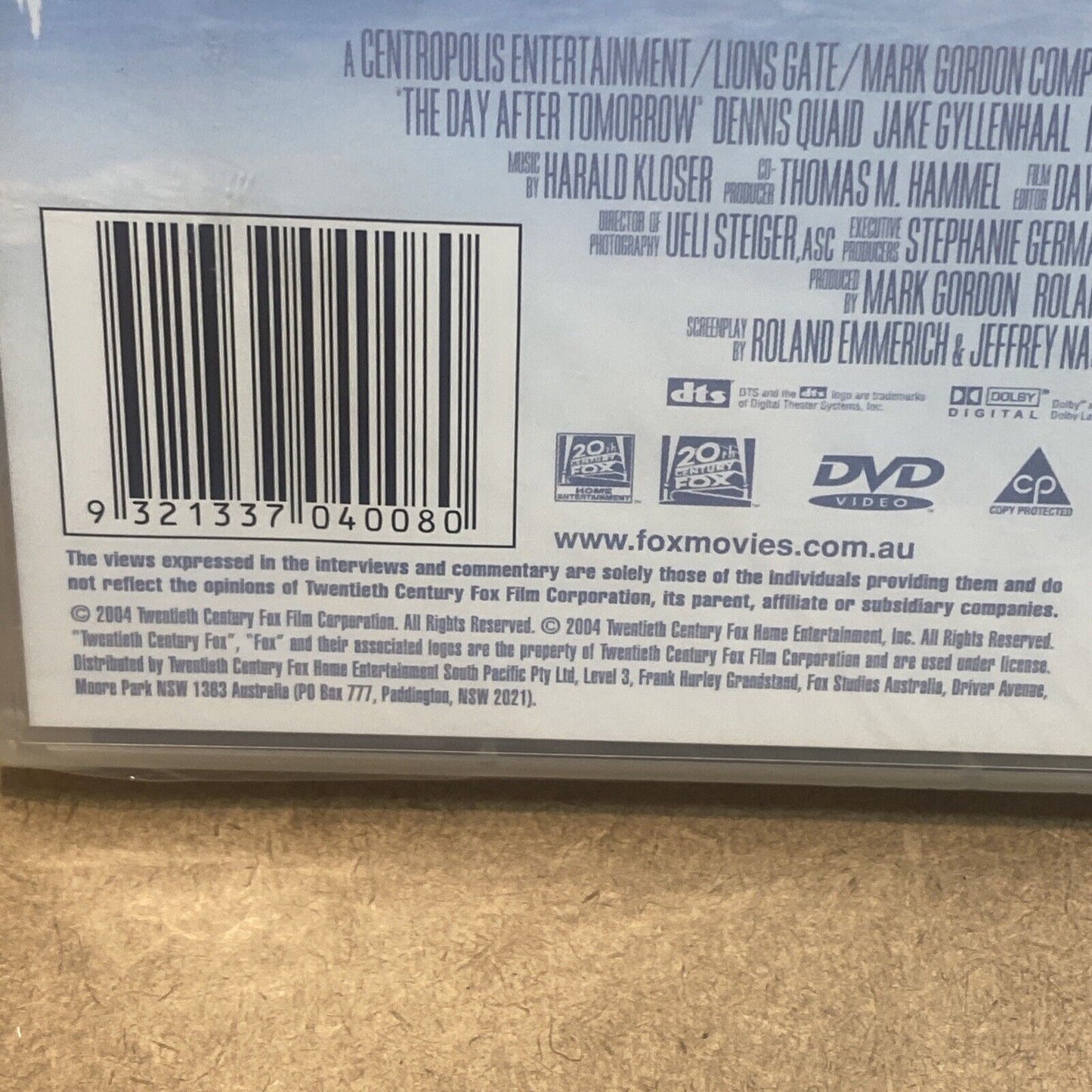 DVD The Day After Tomorrow Movie Dennis Quaid Jake Gyllenhaal 2004 Sealed NEW