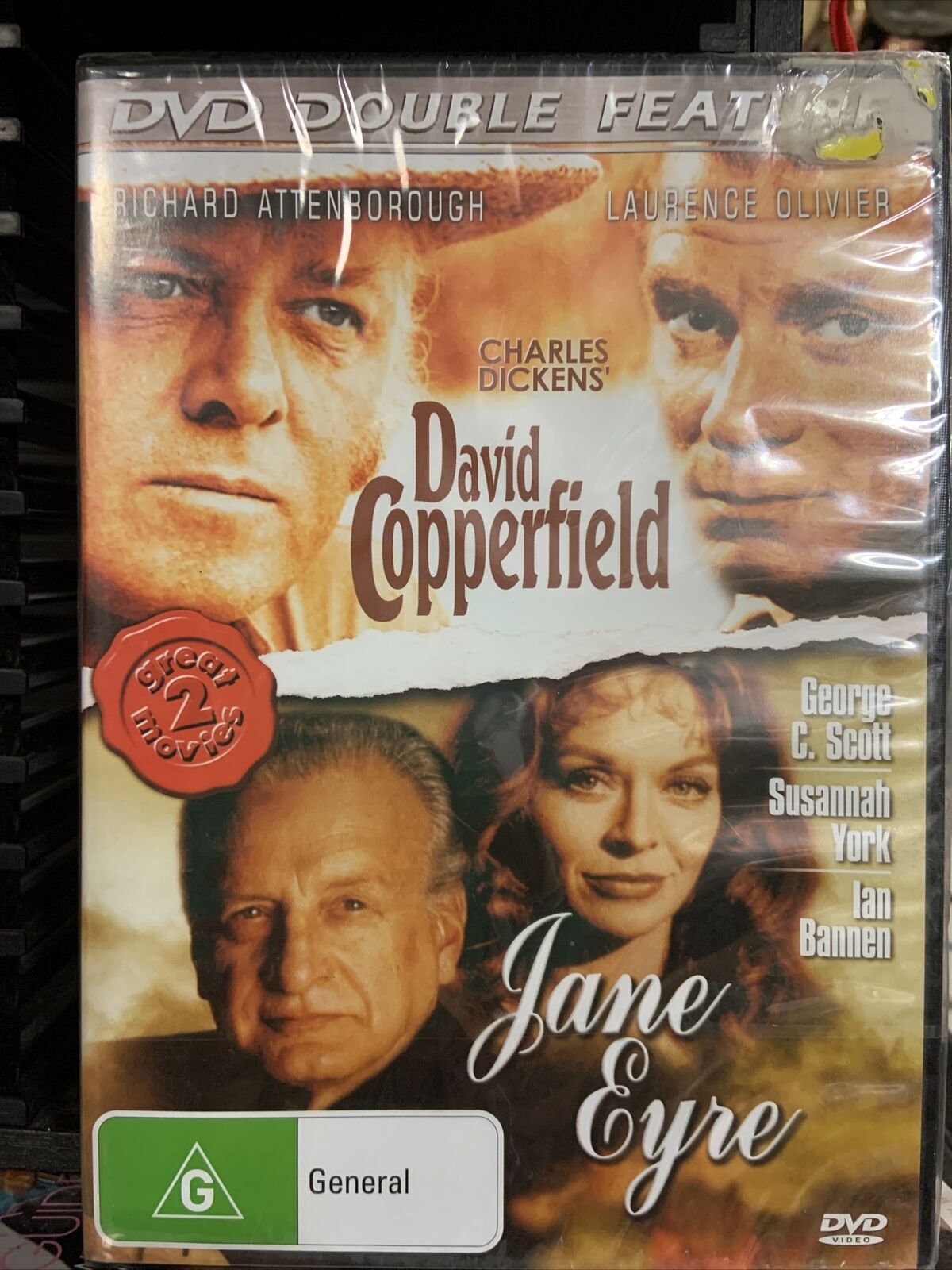 DVD DAVID COPPERFIELD &JANE EYRE 2 Movies 1 Hollywood Attenborough Sealed NEW
