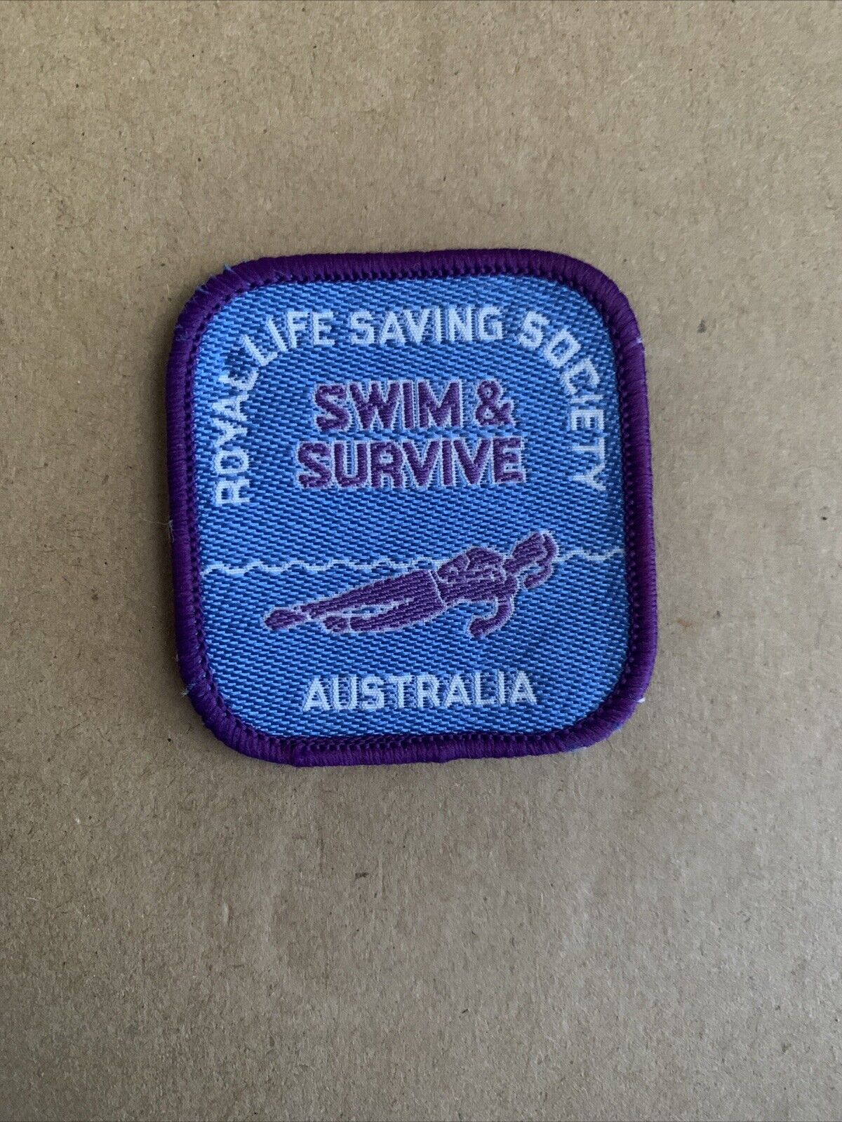 Cloth Patch Royal Life Saving Society Australia Swim & Survive 6 Badge Vintage