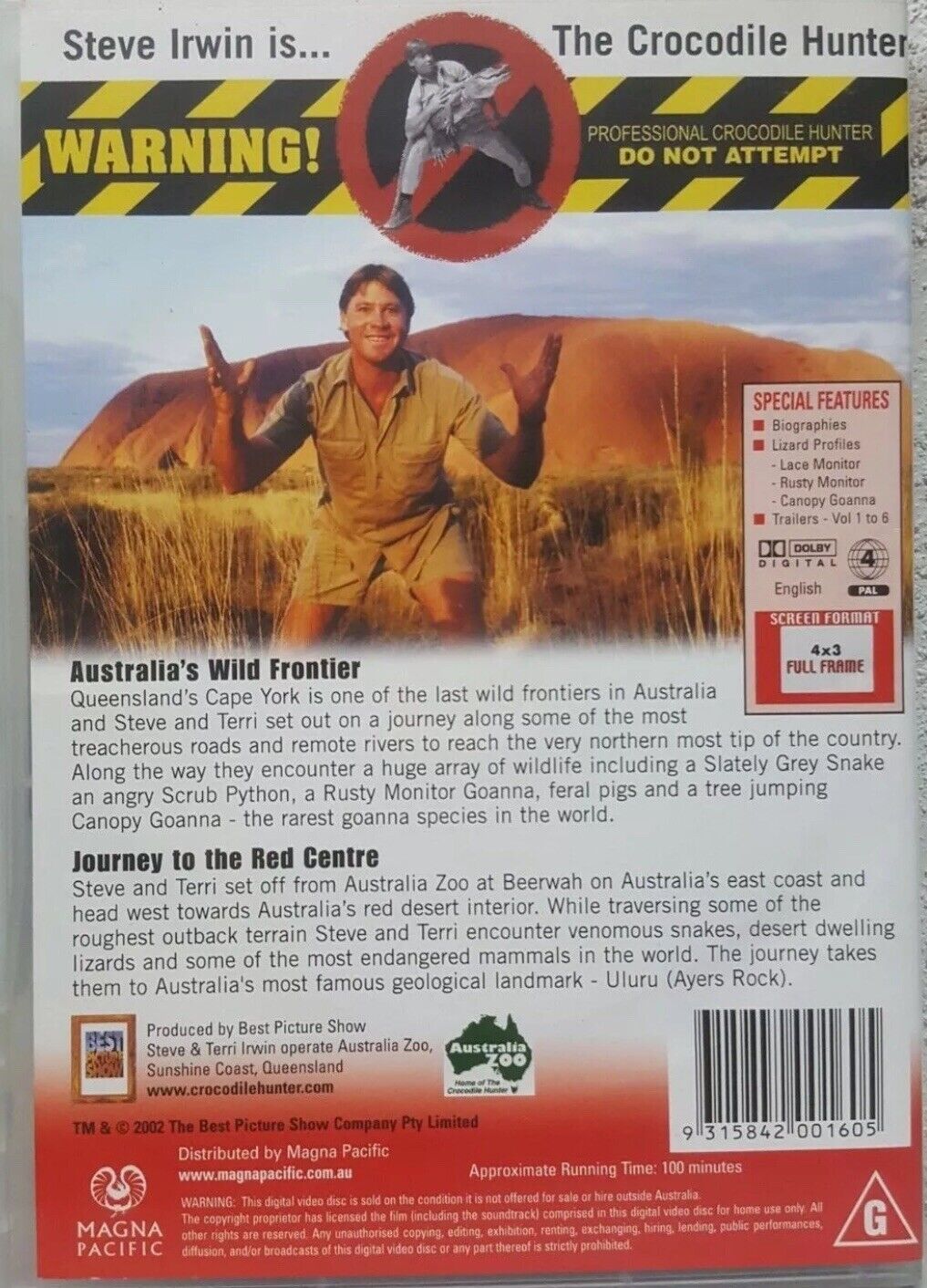 DVD CROCODILE HUNTER Volume 3 Steve Irwin Aussie Adventures Volume 3 RARE
