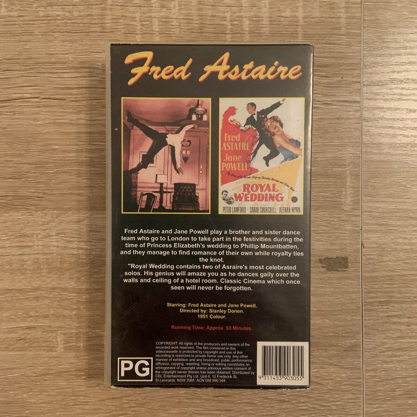 Rare VHS ROYAL WEDDING Fred Astaire Jane Powell 1951 Colour CEL Video Tape