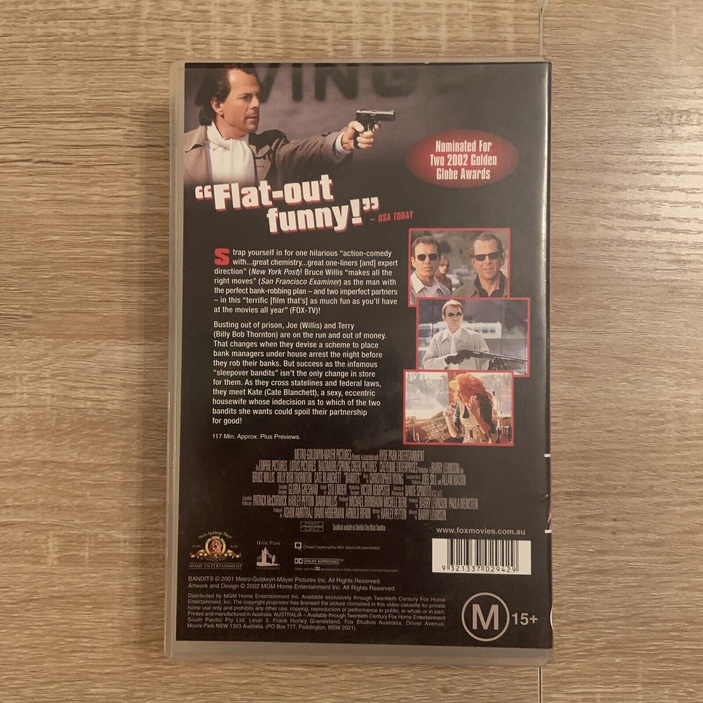 Rare VHS BANDITS Bruce Willis Cate Blanchett Video 2001 Action Comedy Big Box