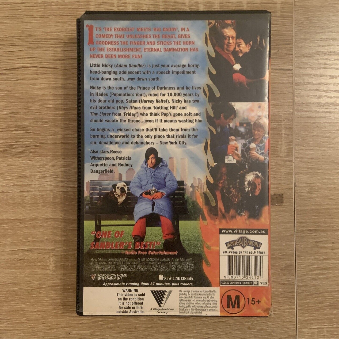 Rare VHS LITTLE NICKY Adam Sandler Rhys Ifans SCI FI Comedy UFO 2001 Video Tape