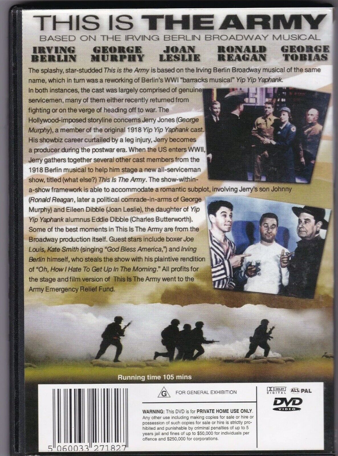 DVD THIS IS THE ARMY Hollywood Classics Movie Aus R4 Great Musical