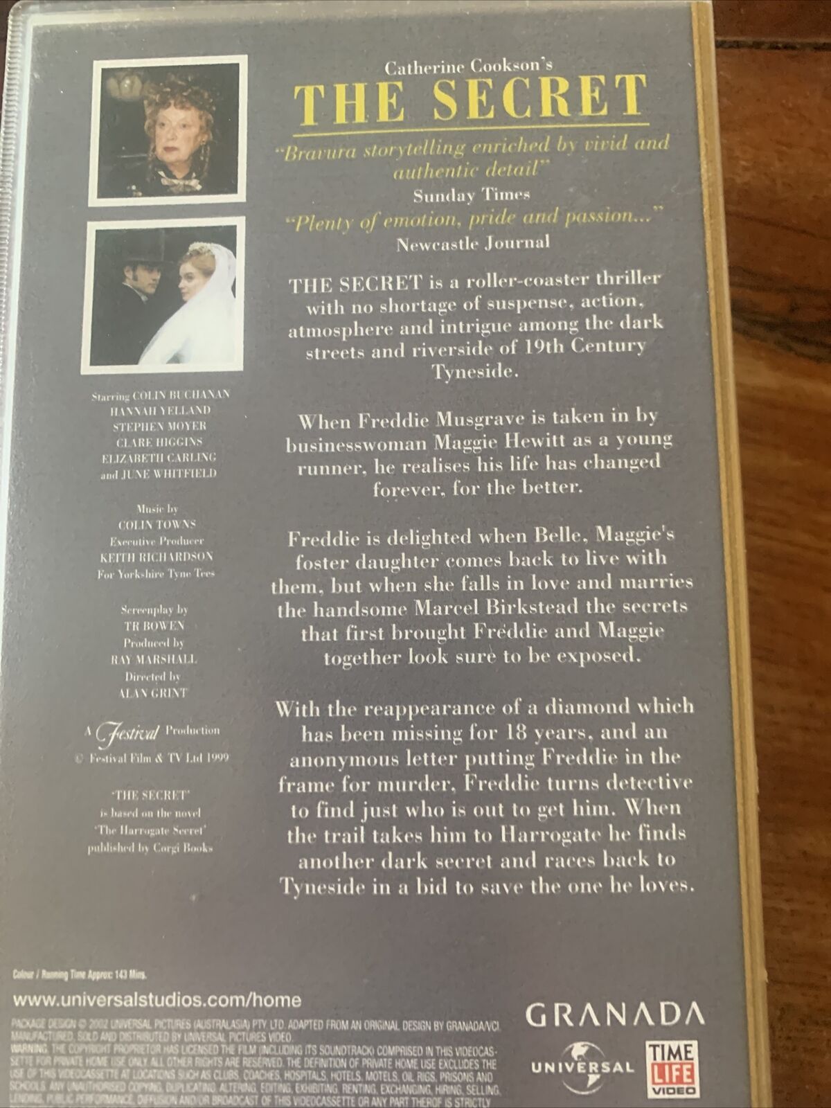 VHS The Cookson Collection THE SECRET Catherine Cookson Video Tape 2 PK Thriller