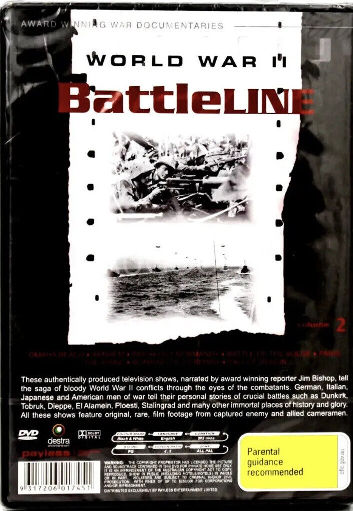 DVD WORLD WAR II BATTLELINE VOL 2 REAL FOOTAGE War Military Interviews Soldiers