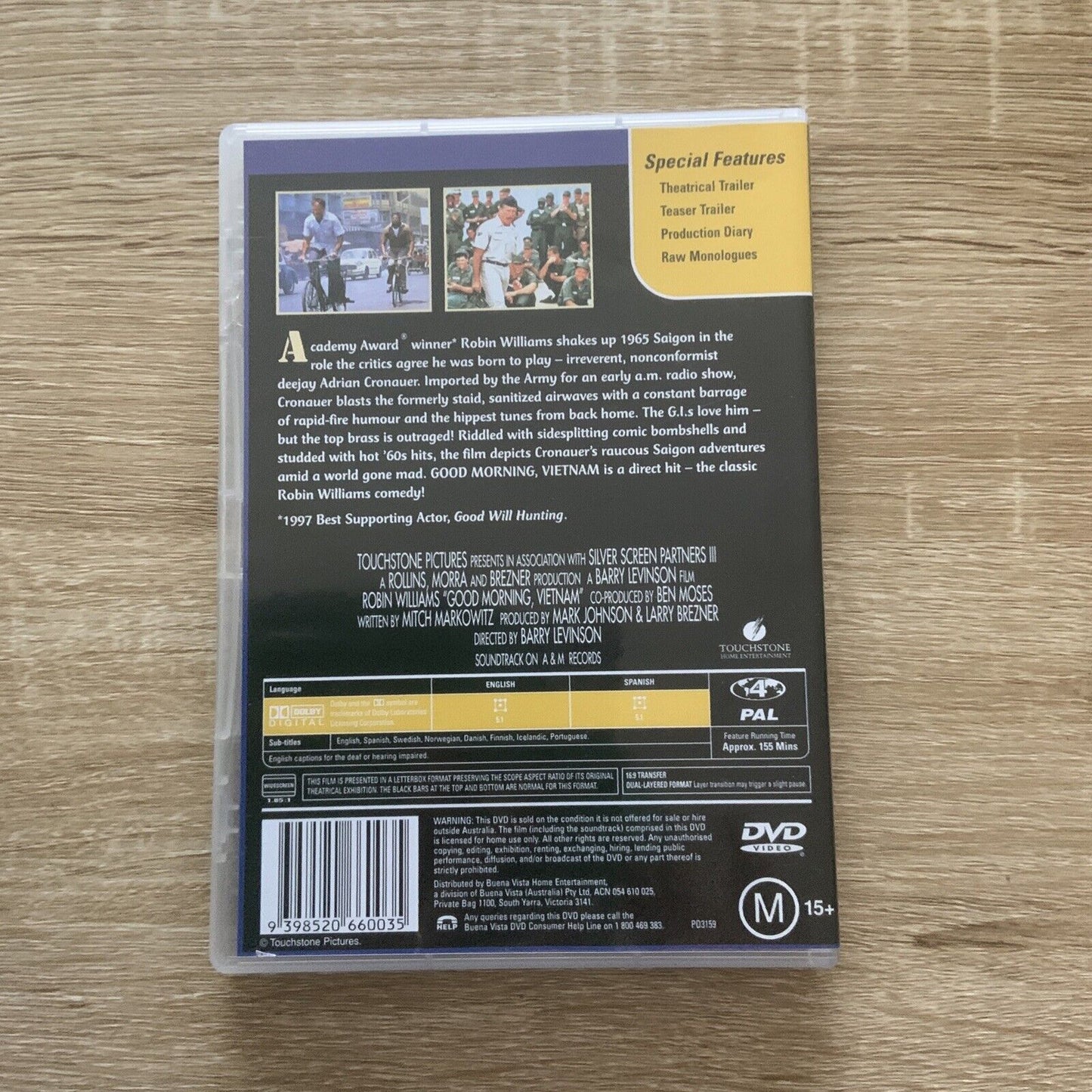 DVD GOOD MORNING VIETNAM 2002 Special Edition Robin Williams Military War Comedy