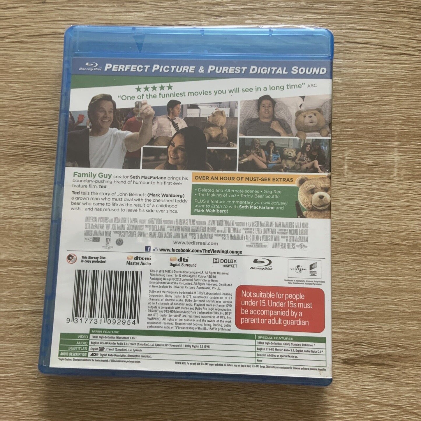 Blu-Ray TED EXTENDED EDITION fully exposed Family Movie MA15+ Comedy Sealed NEW
