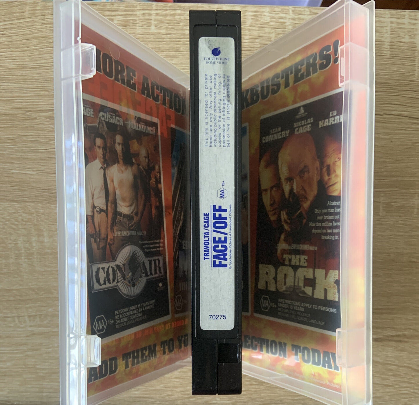 VHS FACE OFF PAL Australian Release Nicolas Cage John Travolta Video Tape