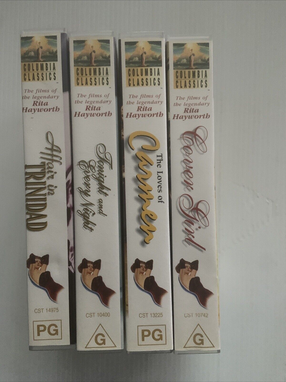 4 VHS Set Rita Hayworth Tonight Every Night Carmen Cover Girl Trinidad Video