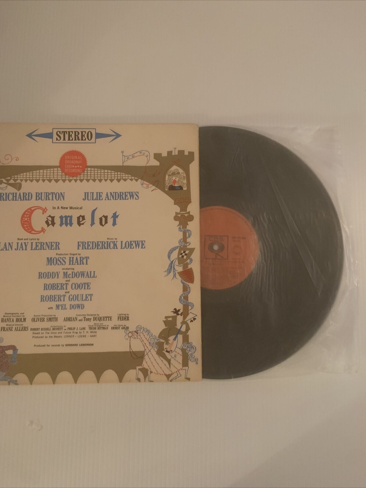 Vinyl LP CAMELOT Richard Burton Julie Andrews CBS Records 1960 SBP 233040