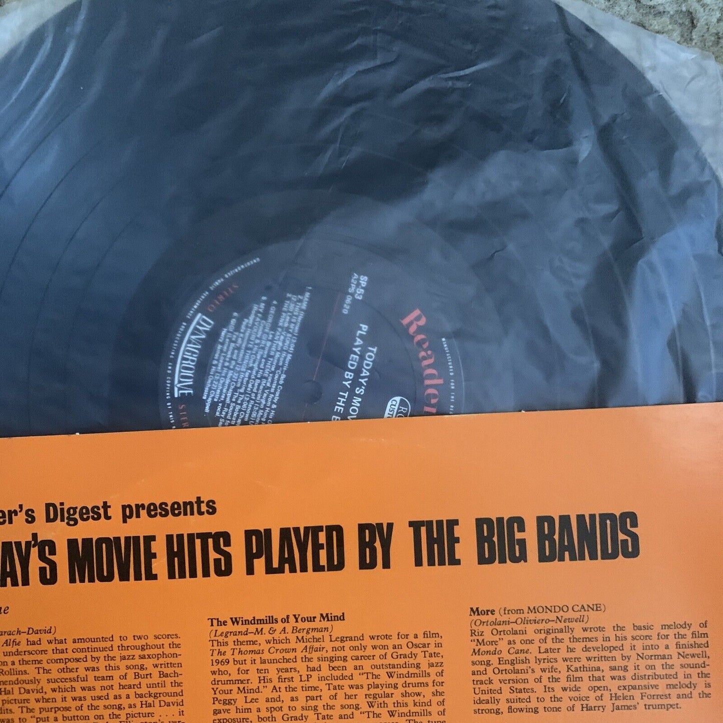 Vinyl LP TODAY’S MOVIE HITS PLAYED BY THE BIG BANDS Readers Digest NEW Vintage