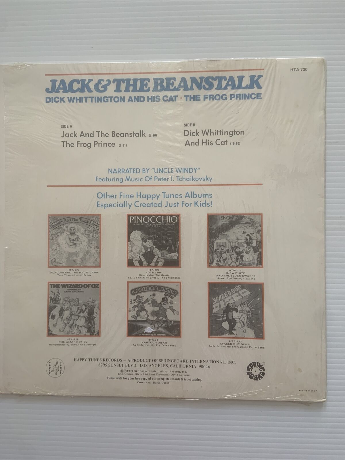 Vinyl LP Jack & the Beanstalk Dick Whittington & His Cat & the Frog Prince 1978