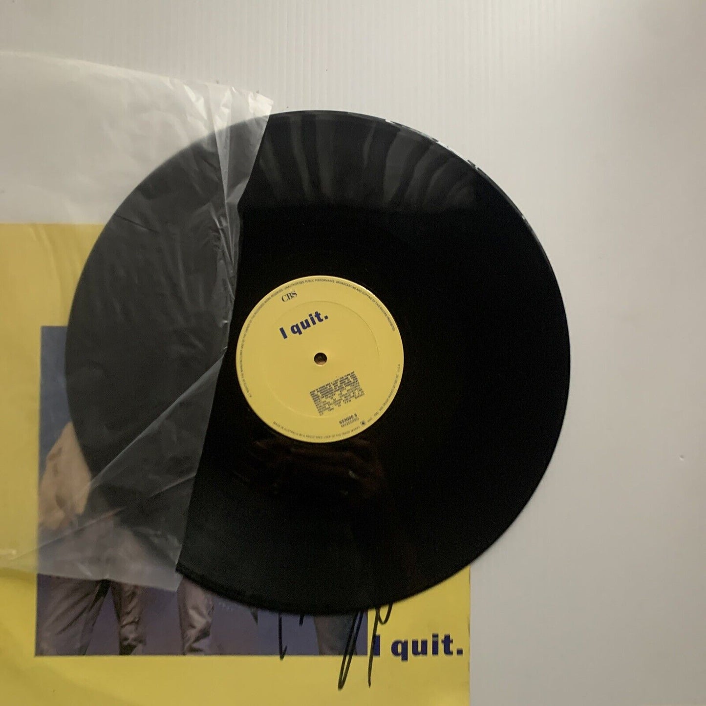 Vinyl LP 12" Single BROS I Quit Rare Signed 1988 Australia Release 45RPM Record