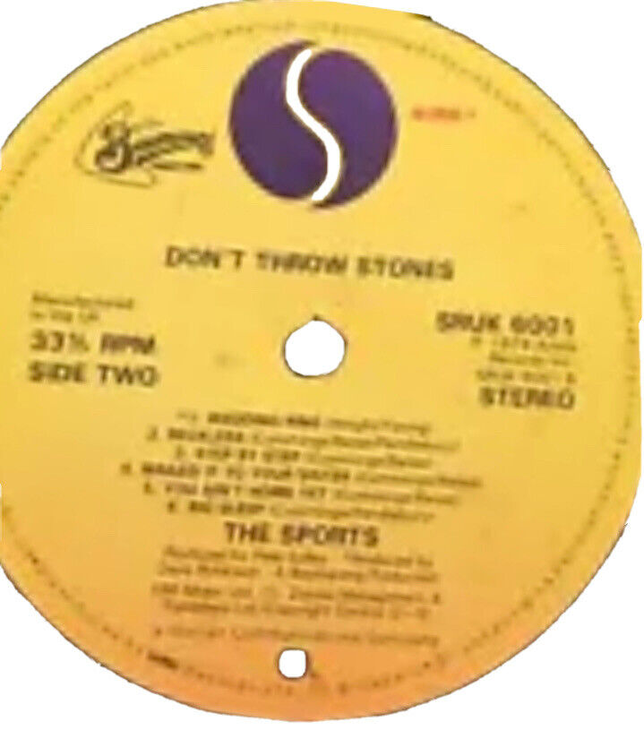 Vinyl LP THE SPORTS Don't Throw Stones 1979 UK Sir Pete Solley Gudinski Record