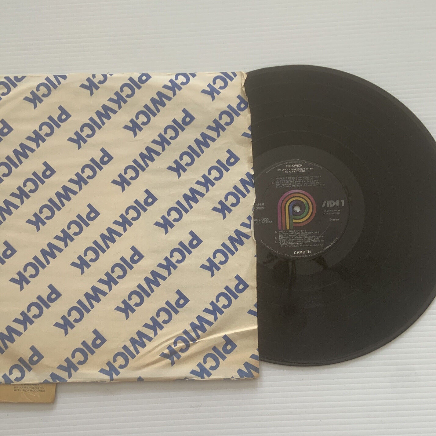 Vinyl LP 9 Tracks Various PAPER ROSES RCA CAMDEN 0533 Pickwick RARE Record
