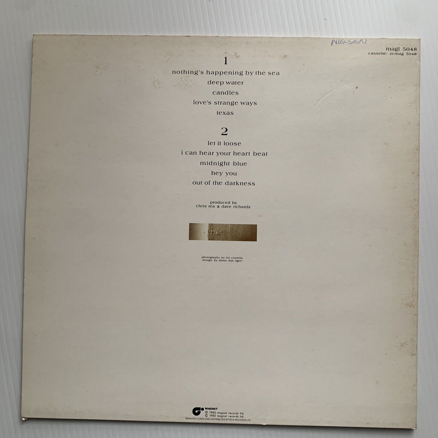 Vinyl LP Chris Rea WATER SIGN 1983 Magnet Records MAGL 5048 England Pop Rock
