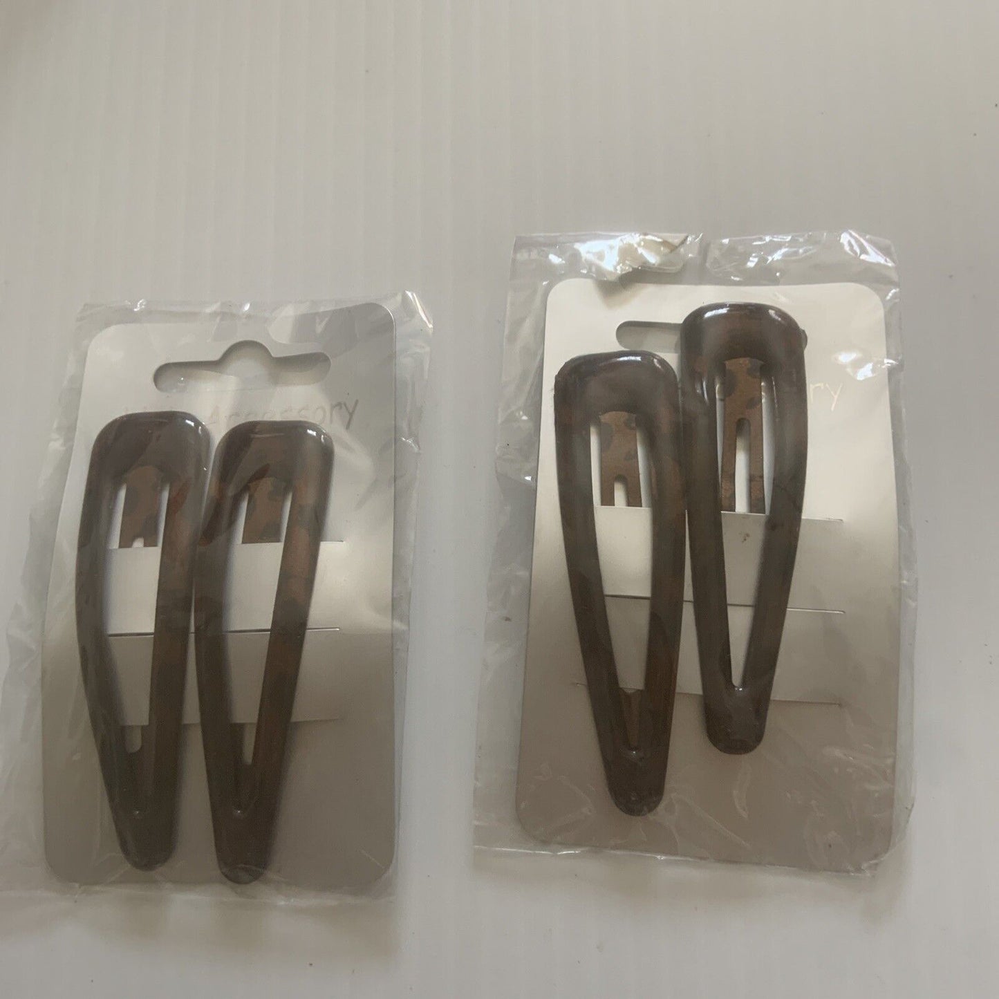 HAIR CLIP X6 Bendy Metal Snap Slide Hairpin 70mm Tortoiseshell Large #5 NEW