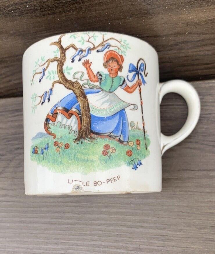 Cup Royal WINTON Grinwades LITTLE BO PEEP 74mm chips & crazing shown no cracks