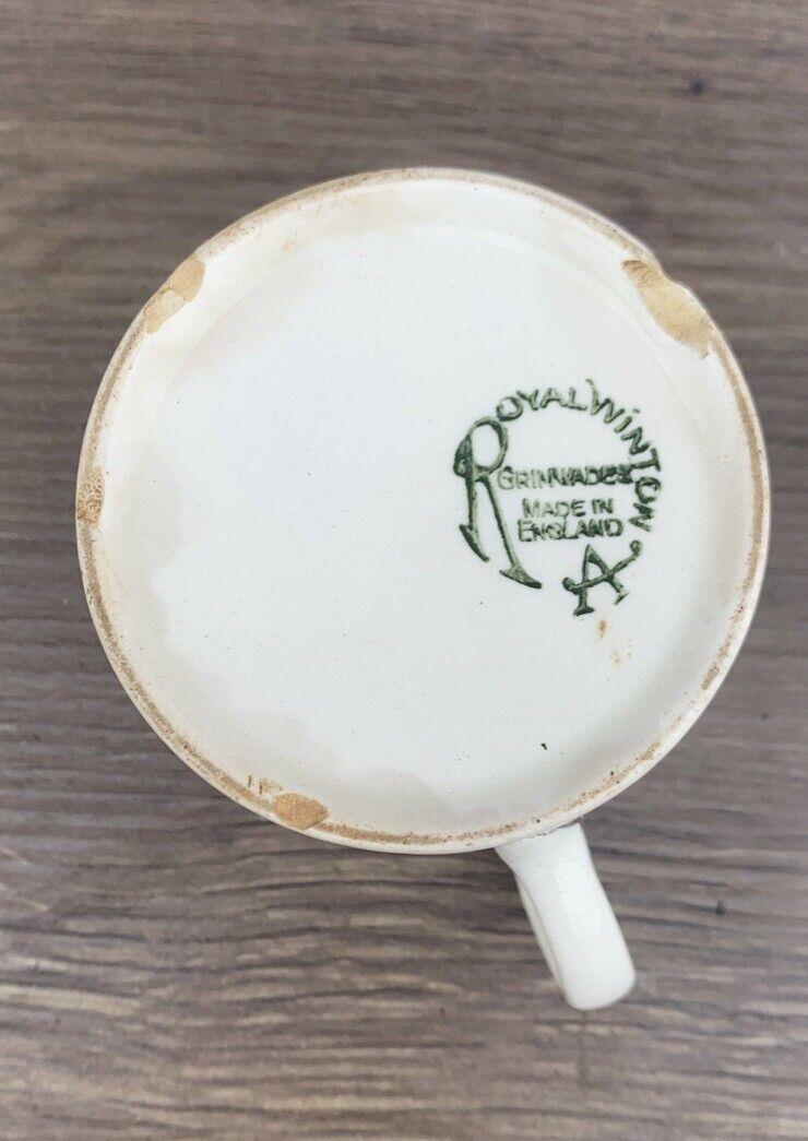 Cup Royal WINTON Grinwades LITTLE BO PEEP 74mm chips & crazing shown no cracks